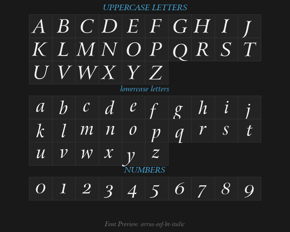 arrus-osf-bt-italicPreview