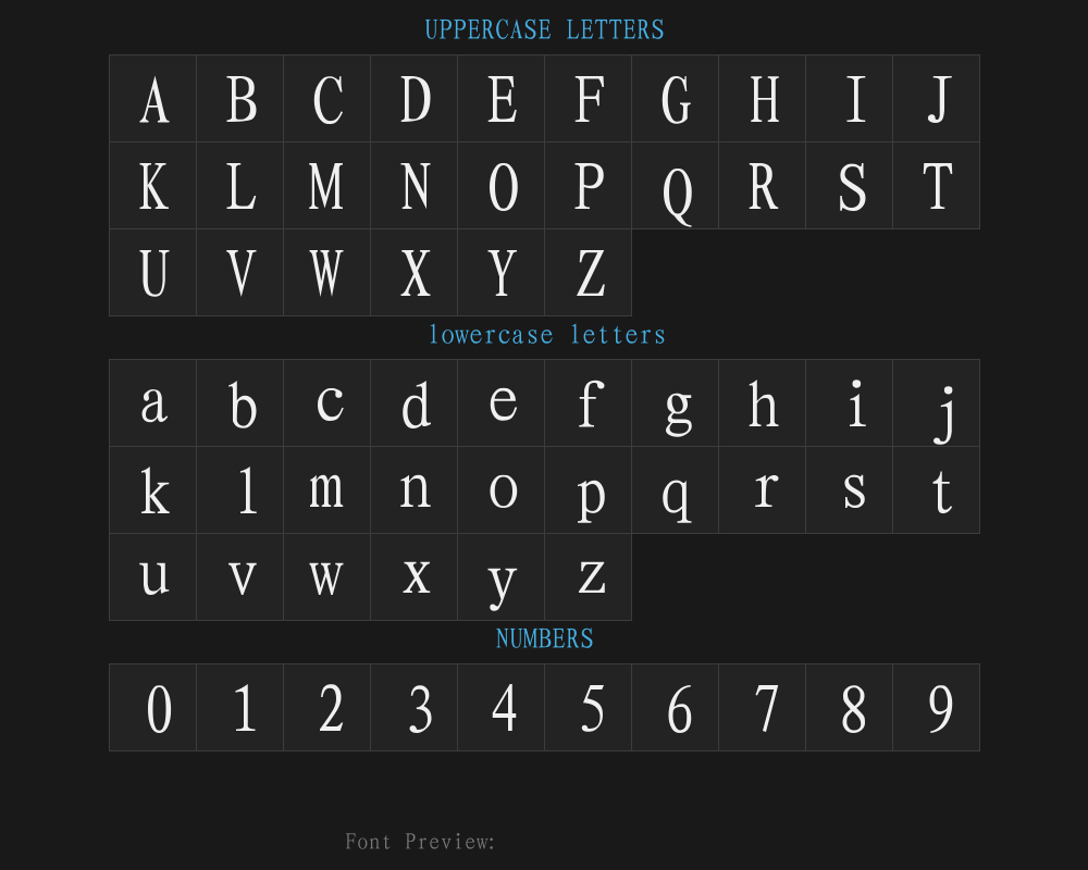 Sitong Lifang Bold Black typePreview