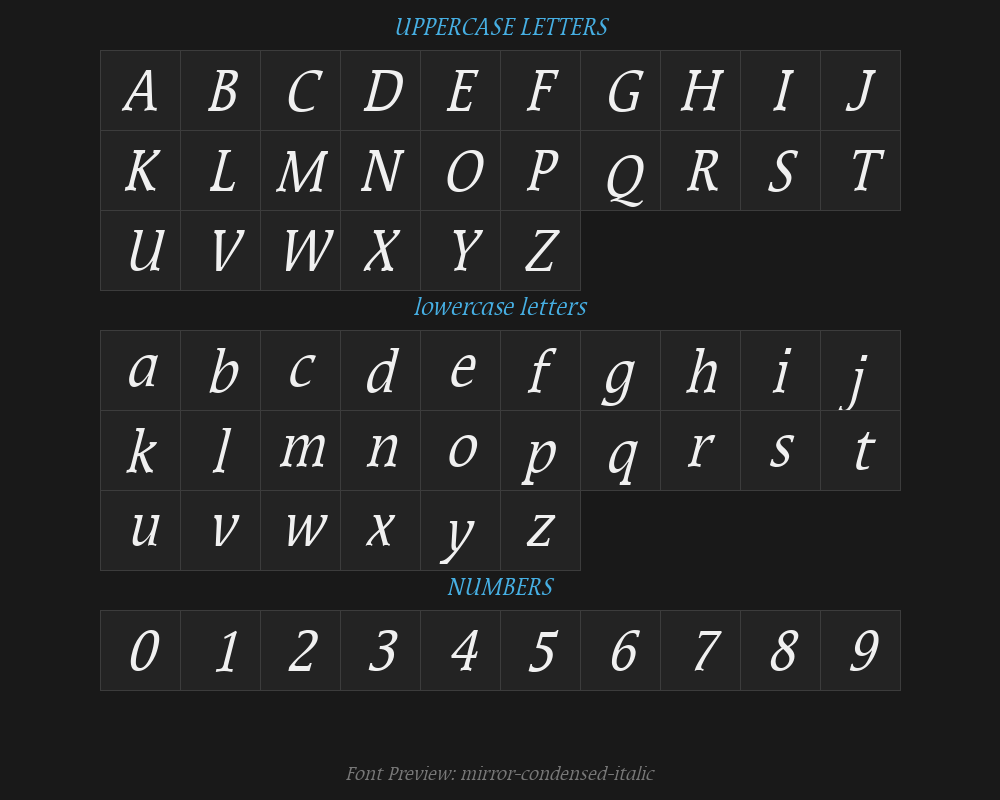 mirror-condensed-italicPreview