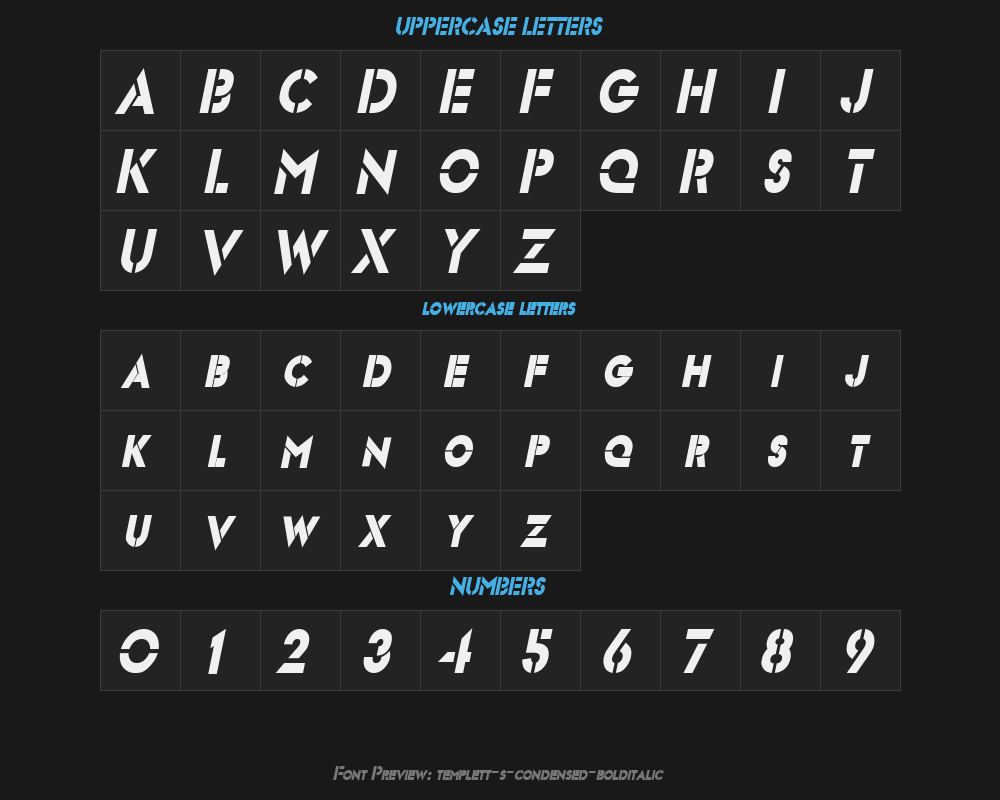 templett-s-condensed-bolditalicPreview
