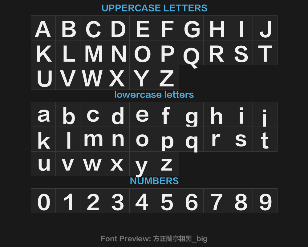 Fangzheng Lanting Bold Black _big5Preview