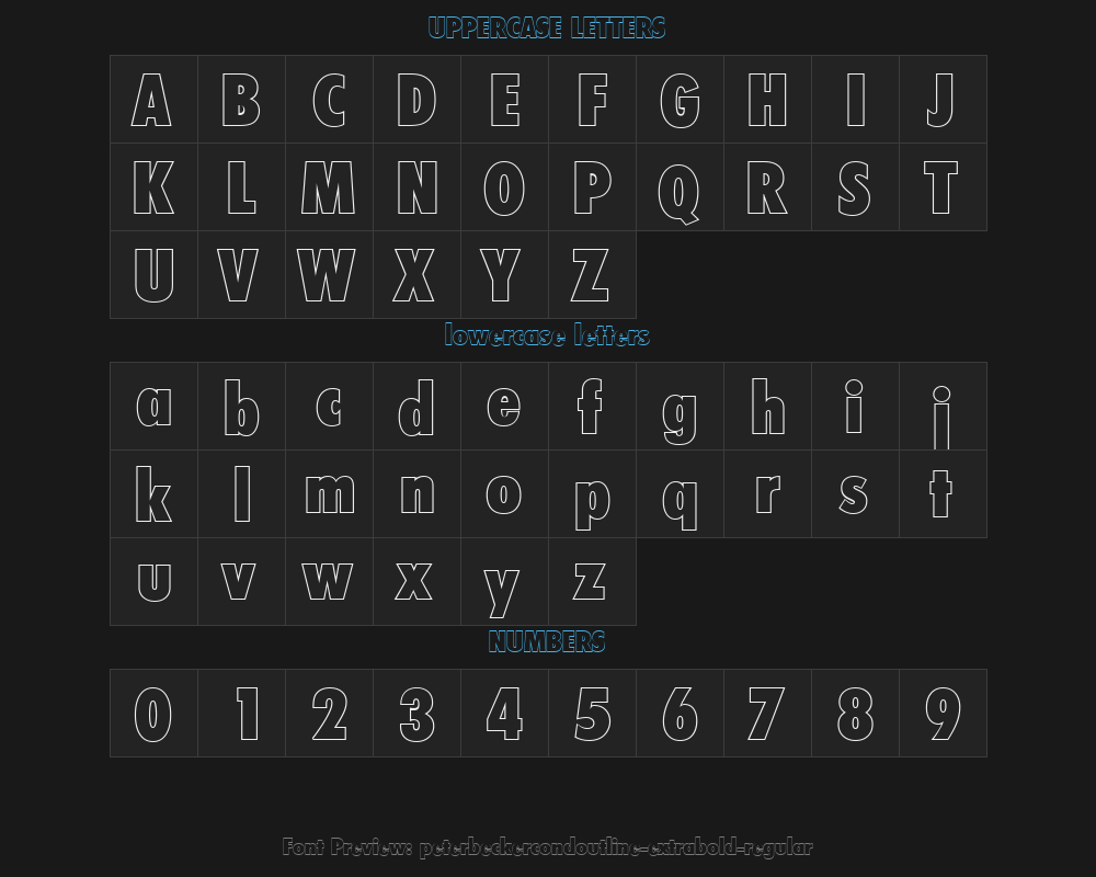 peterbeckercondoutline-extrabold-regularプレビュー