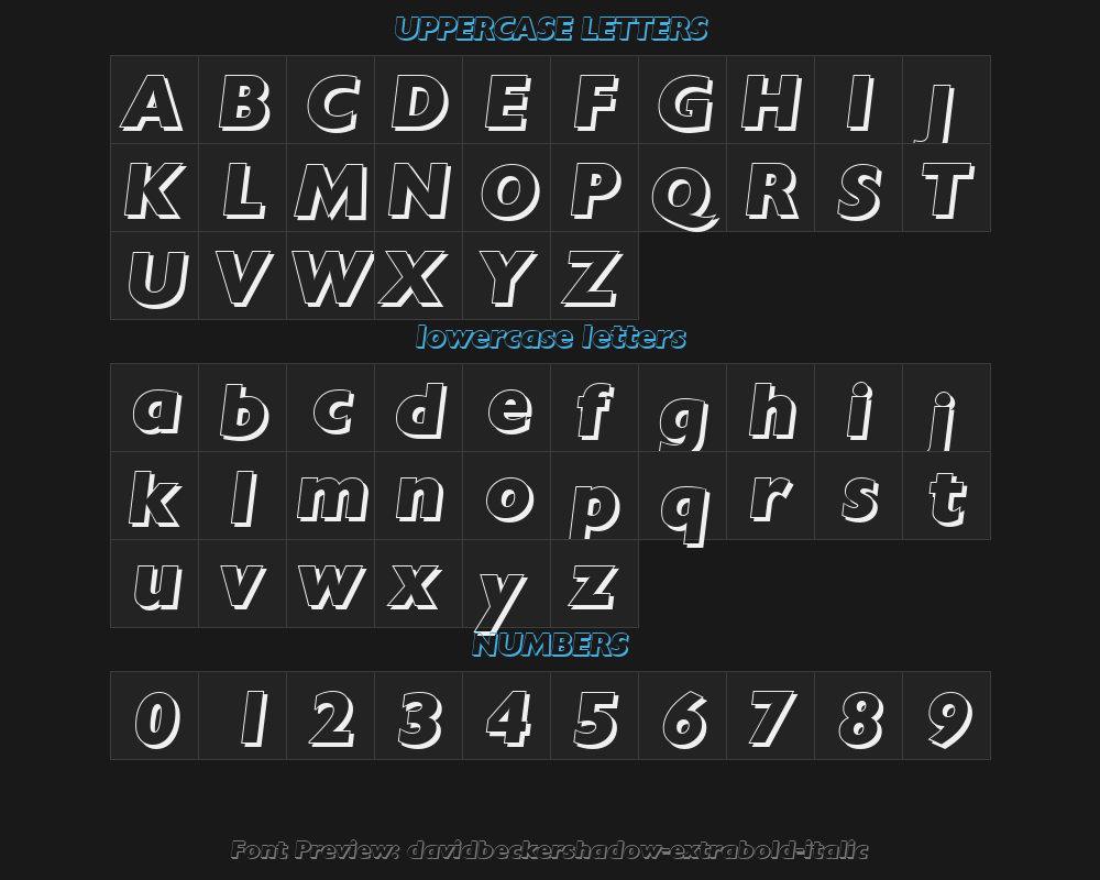 davidbeckershadow-extrabold-italicPreview