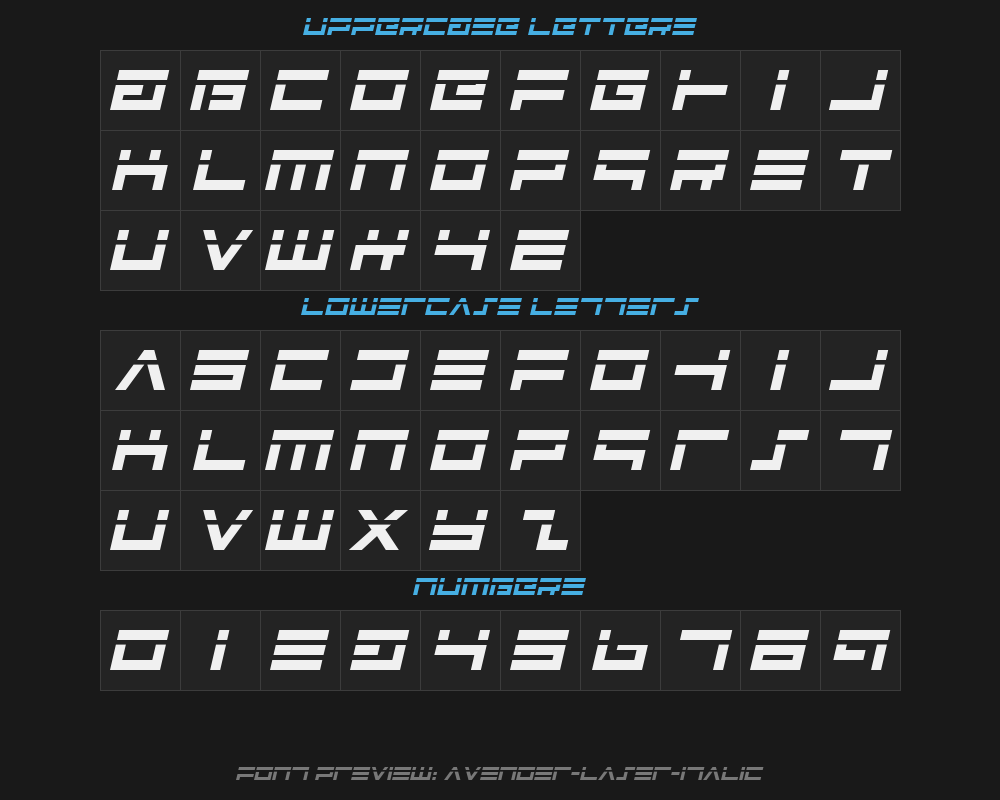 avenger-laser-italicPreview
