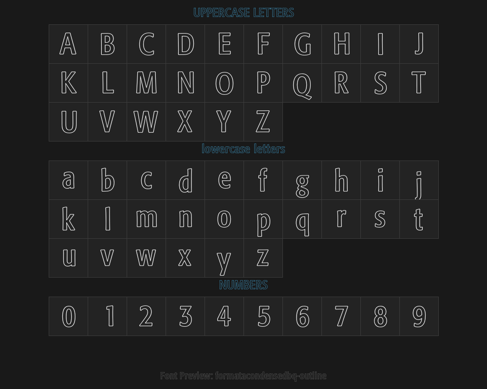 formatacondensedbq-outlinePreview
