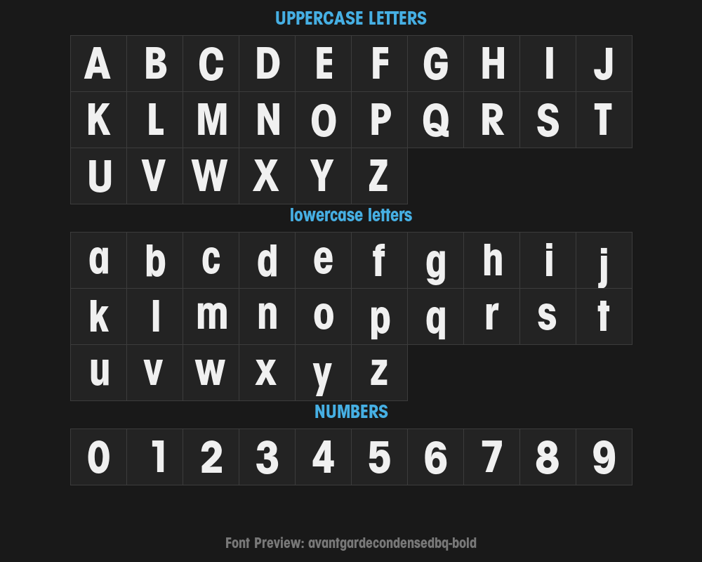 avantgardecondensedbq-boldPreview