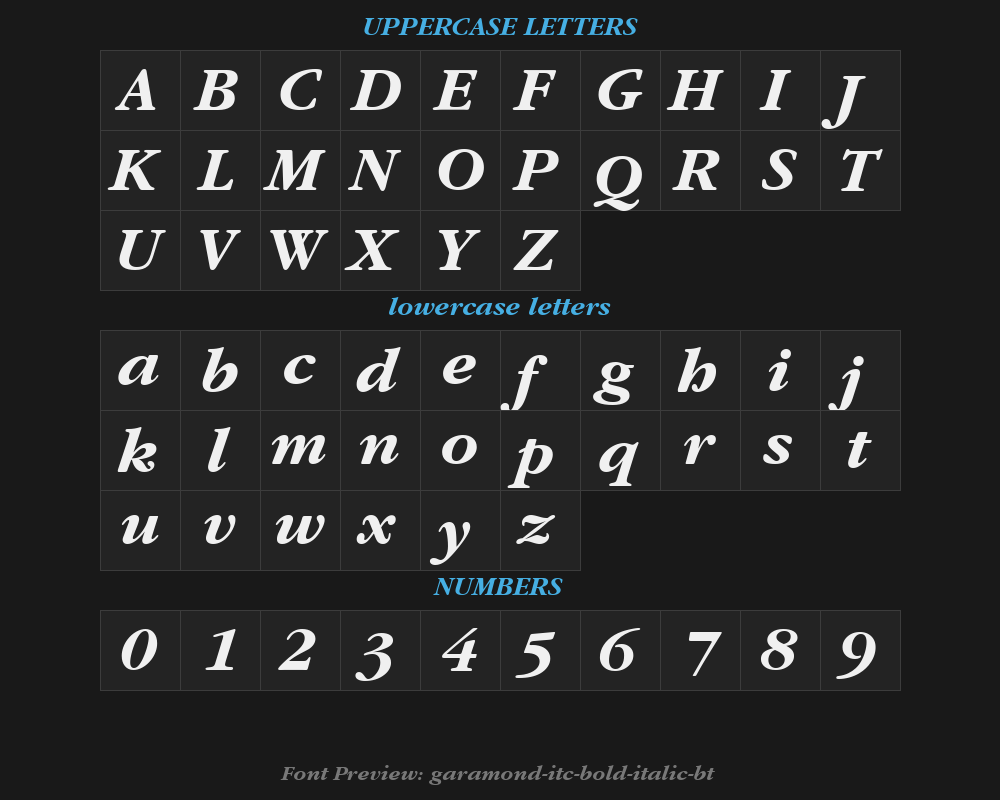 garamond-itc-bold-italic-btPreview