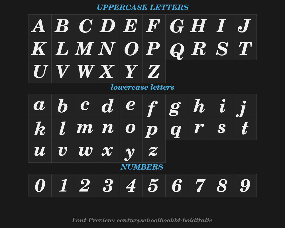 centuryschoolbookbt-bolditalicPreview