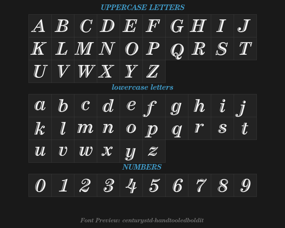 centurystd-handtooledbolditPreview