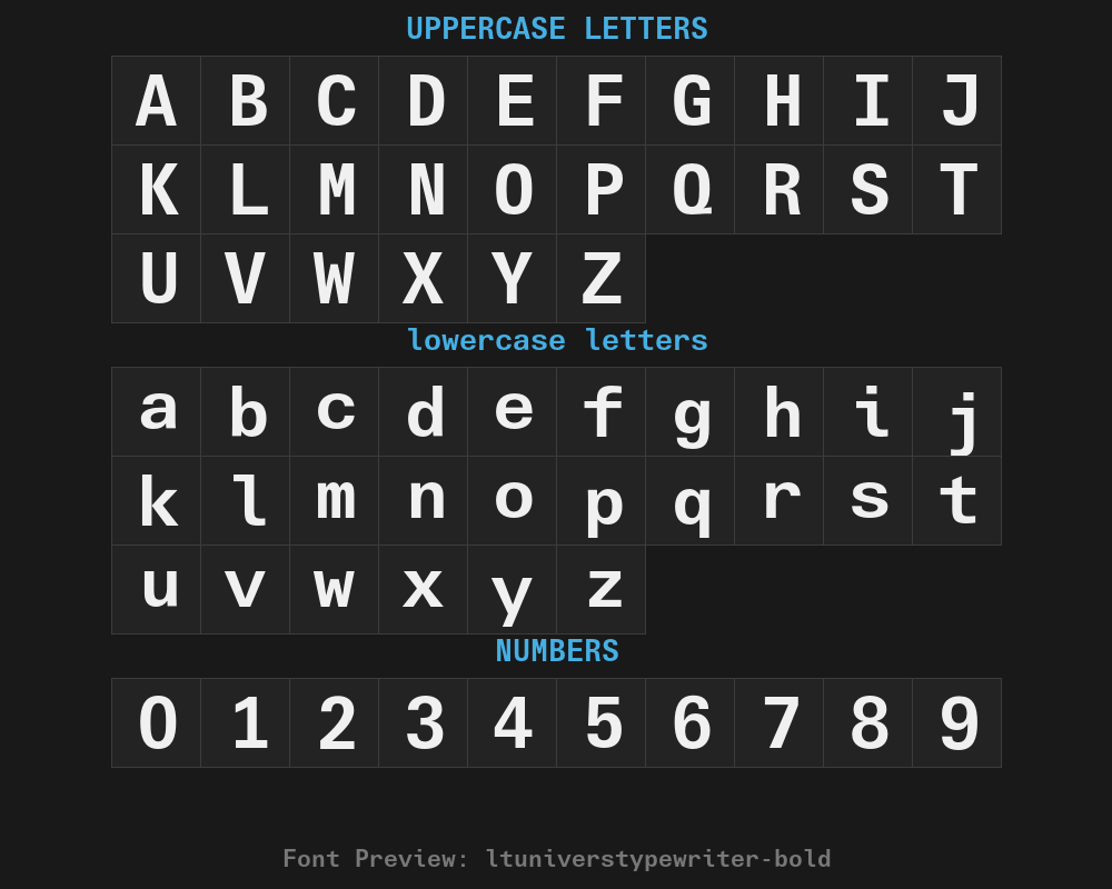 ltuniverstypewriter-boldPreview
