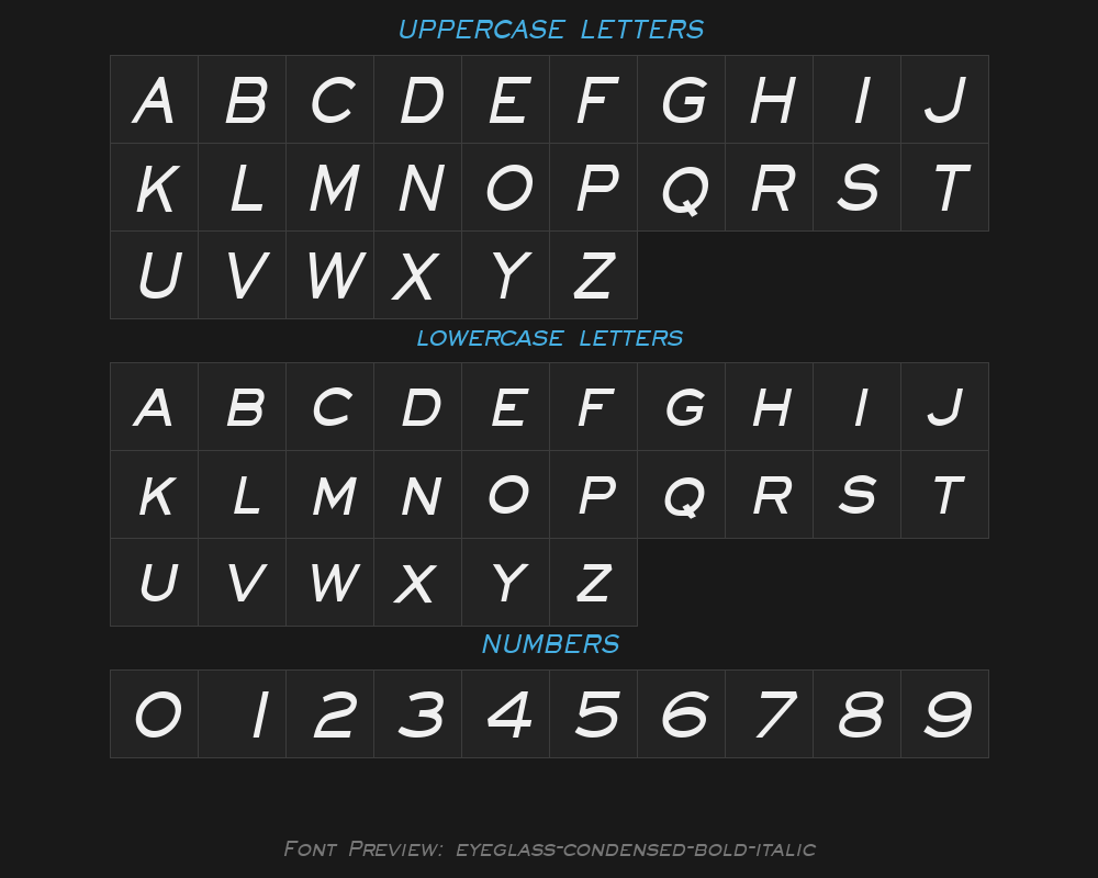 eyeglass-condensed-bold-italicPreview