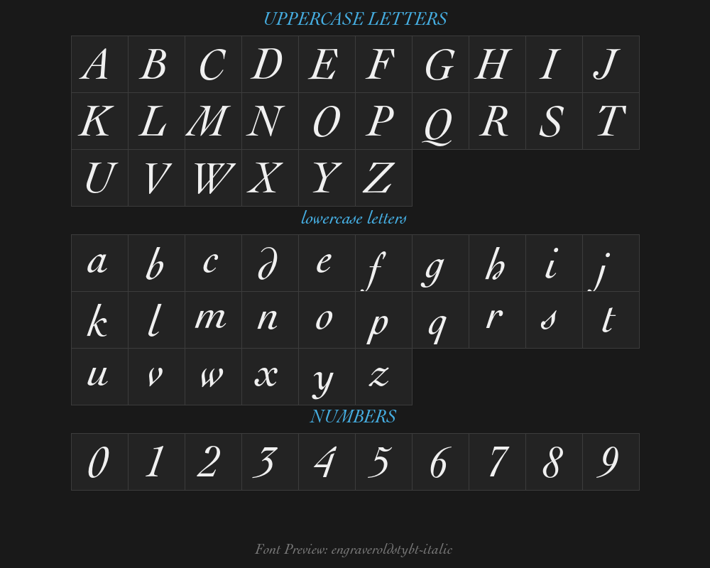 engraveroldsty205bt-italicPreview