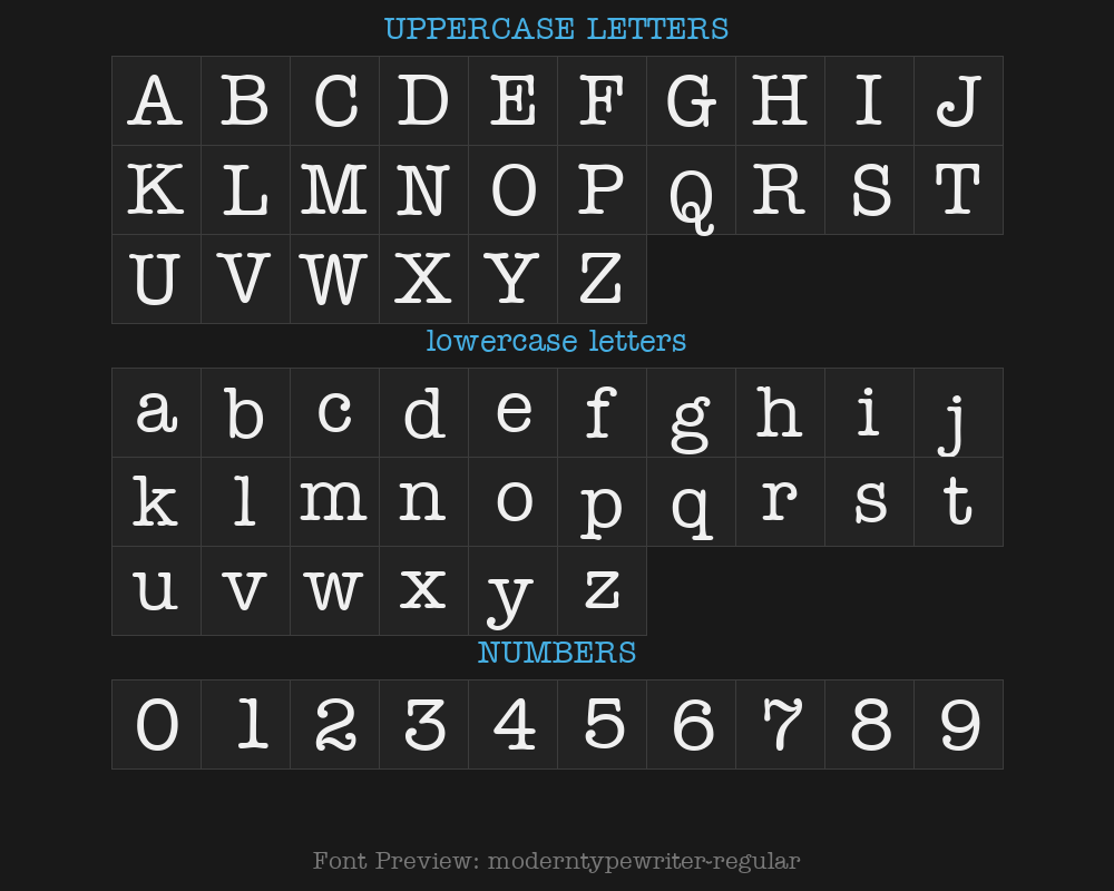 moderntypewriter-regularPreview