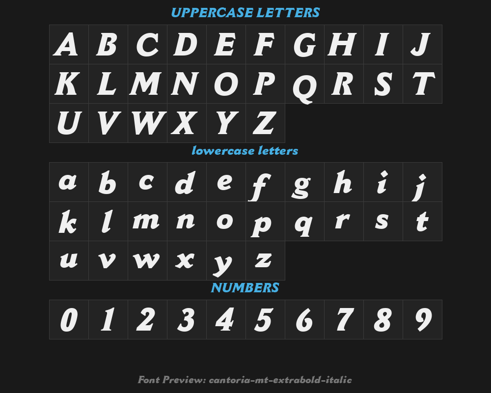 cantoria-mt-extrabold-italicPreview