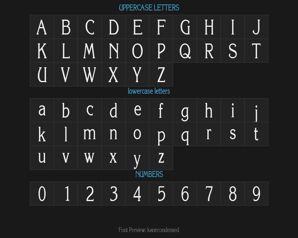 kanecondensedPreview