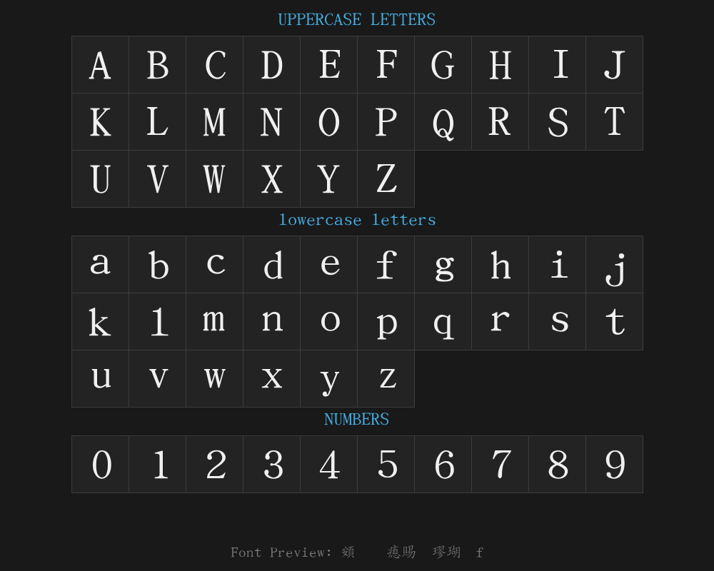 Chao Yanze Fine Regular Script FPreview