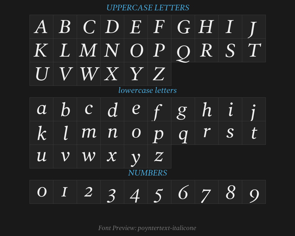 poyntertext-italiconePreview
