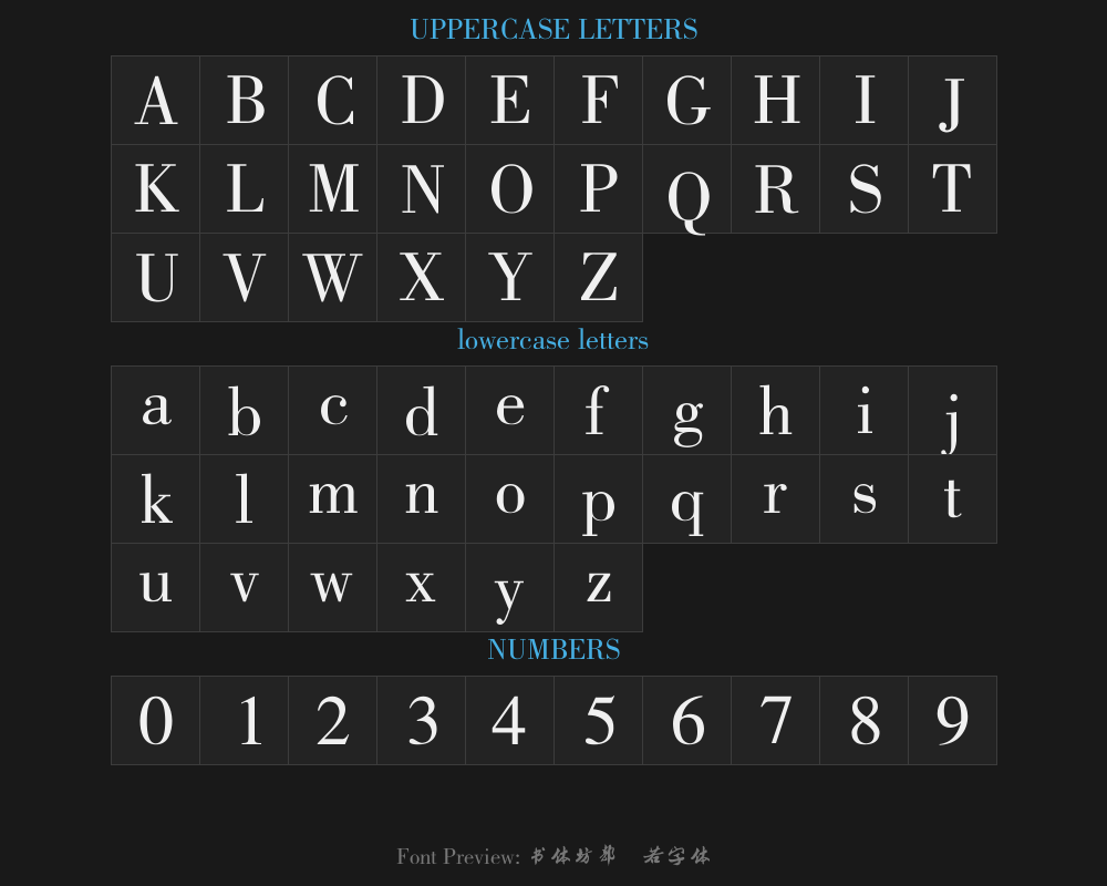 Shutifang Guo Moruo FontPreview