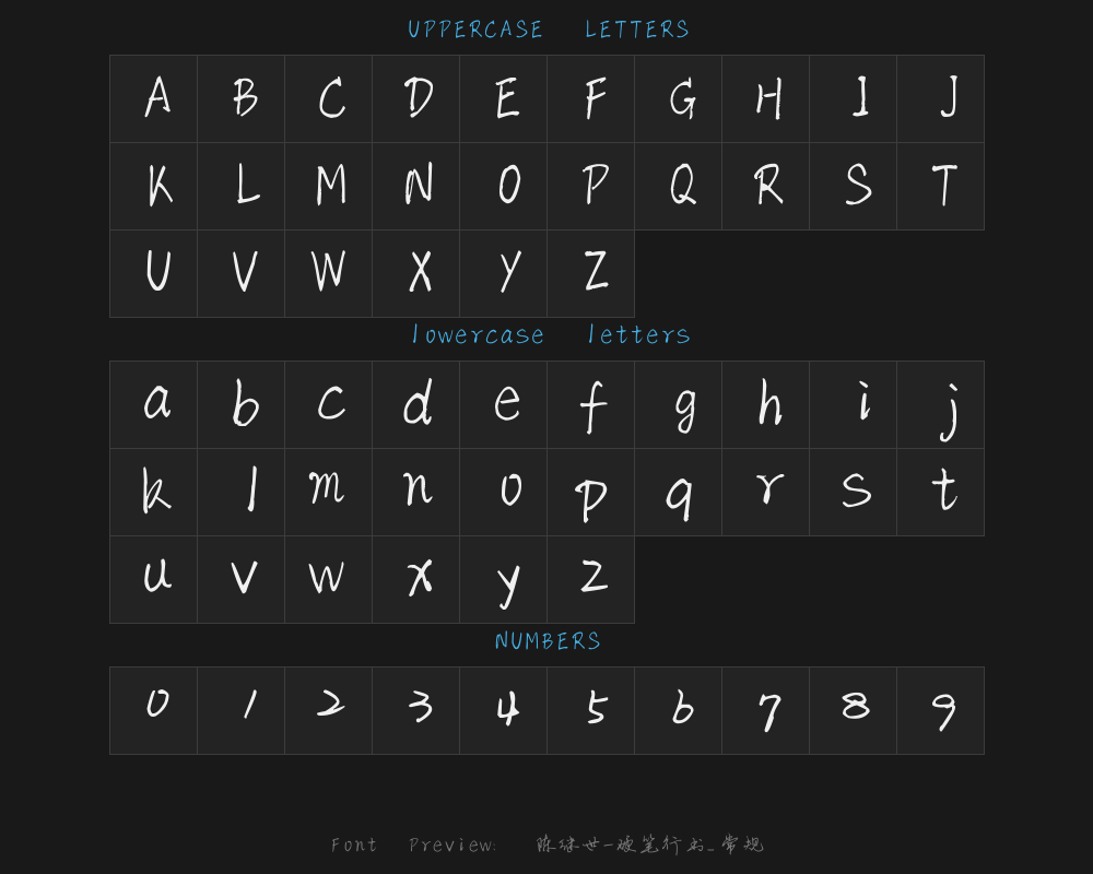 Chen Jishi - Hard-pen Running Script - ConventionalPreview