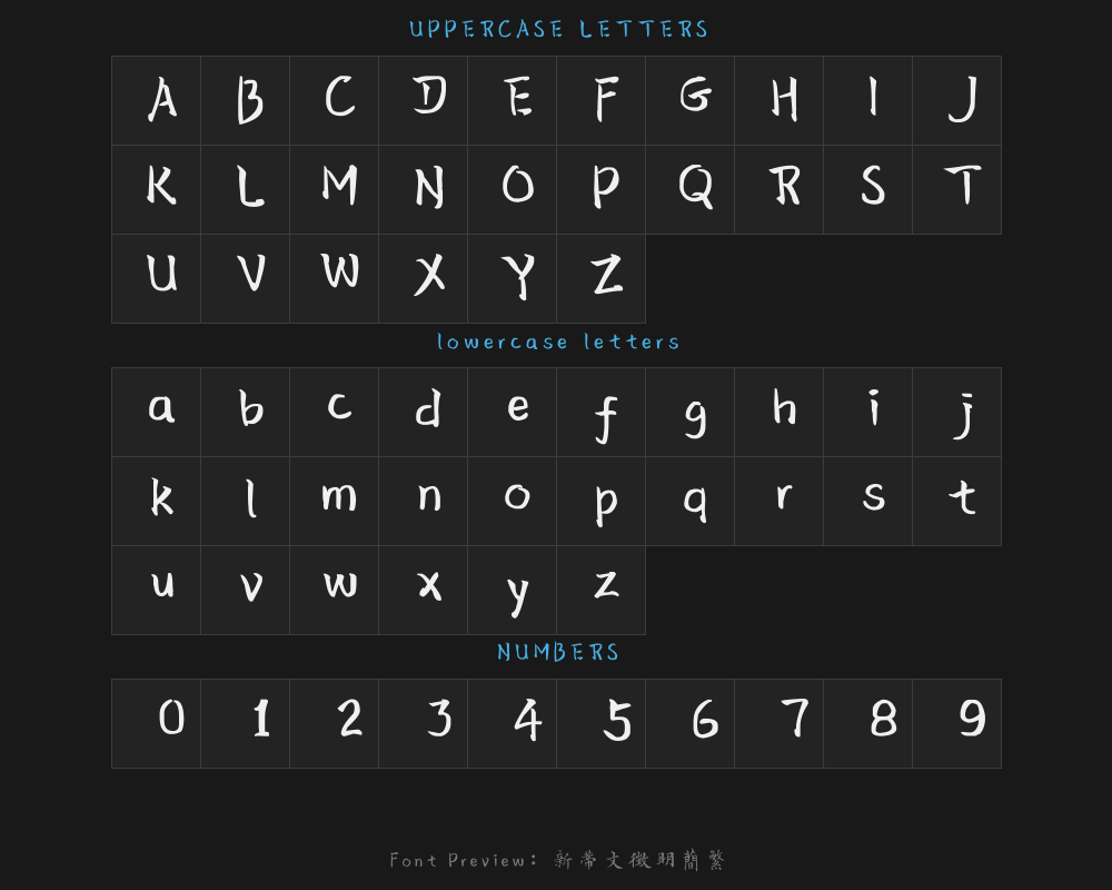 The new text clarifies the simplified and traditional characters.ttfPreview