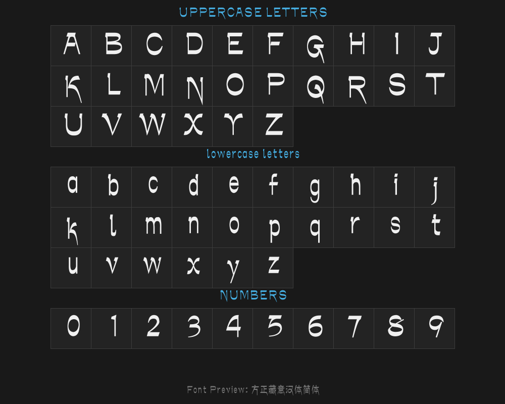 Fangzheng Zangyi Chinese Simplified typePreview