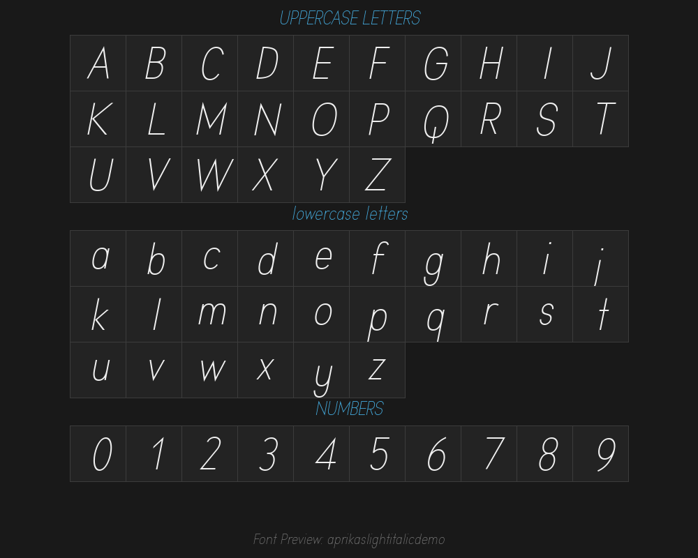 aprikaslightitalicdemoPreview