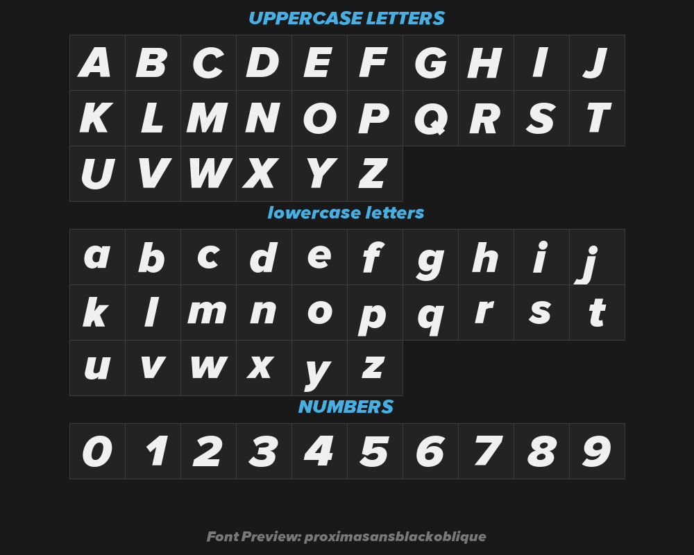 proximasansblackobliquePreview