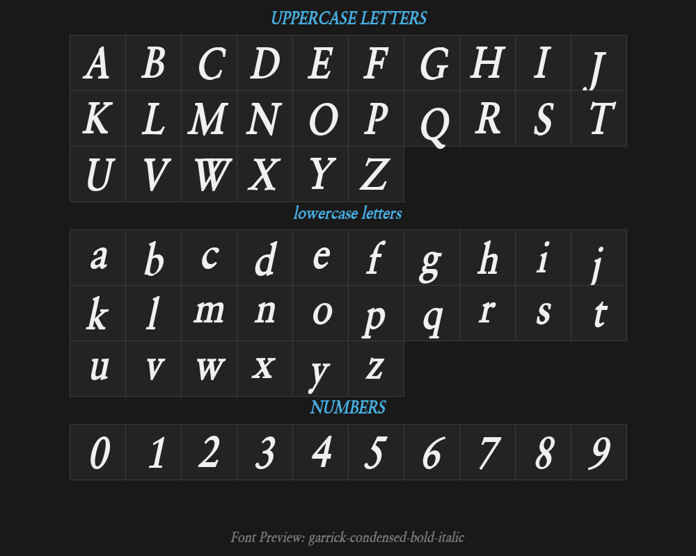garrick-condensed-bold-italicPreview