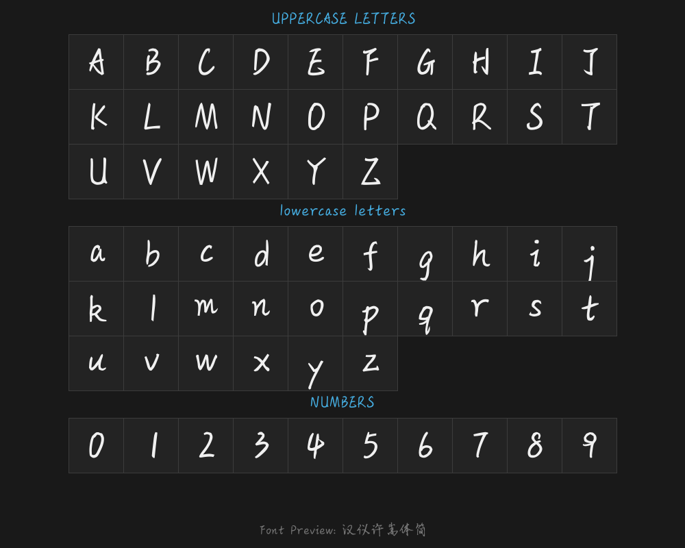 Han Yi Xu Song's simplified formPreview