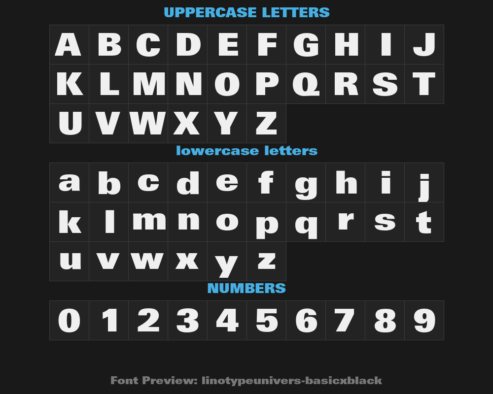 linotypeunivers-basicxblackPreview