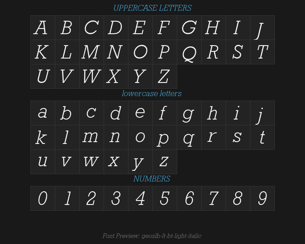 geoslb712-lt-bt-light-italicPreview image