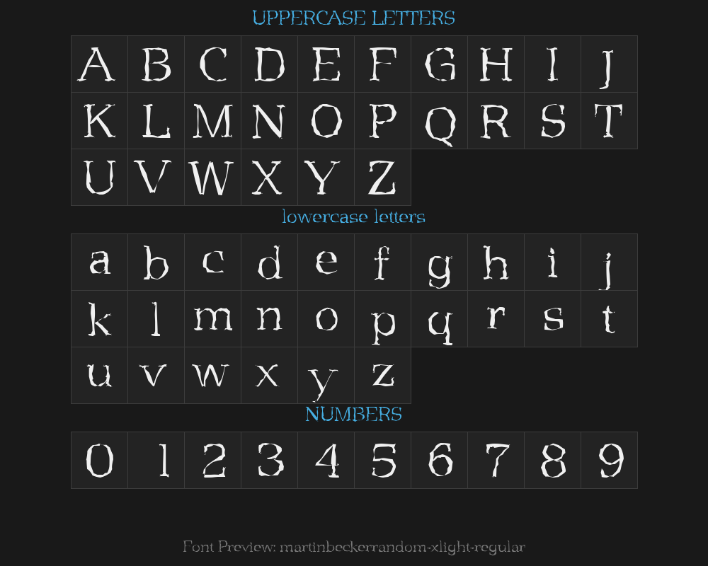 martinbeckerrandom-xlight-regularPreview