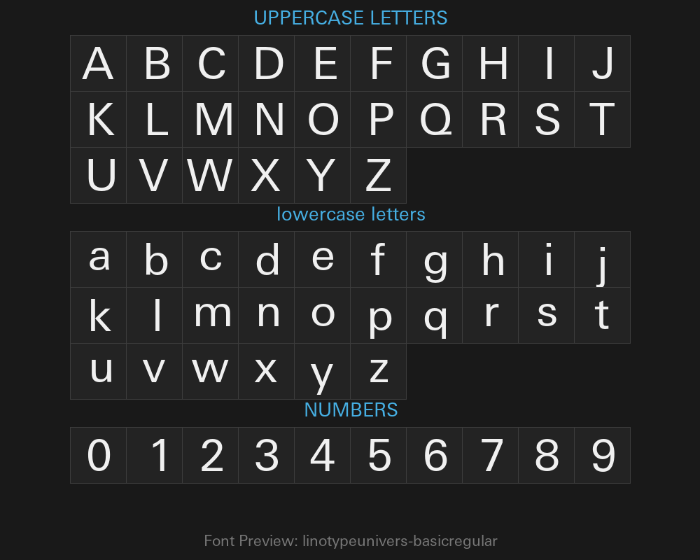 linotypeunivers-basicregularPreview