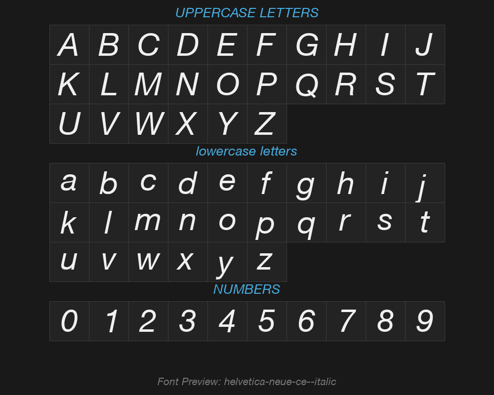 helvetica-neue-ce-56-italicPreview