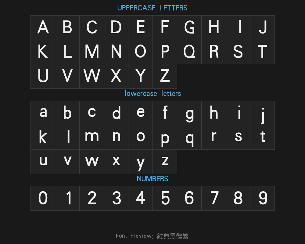 Classic Black Typeface TraditionalPreview