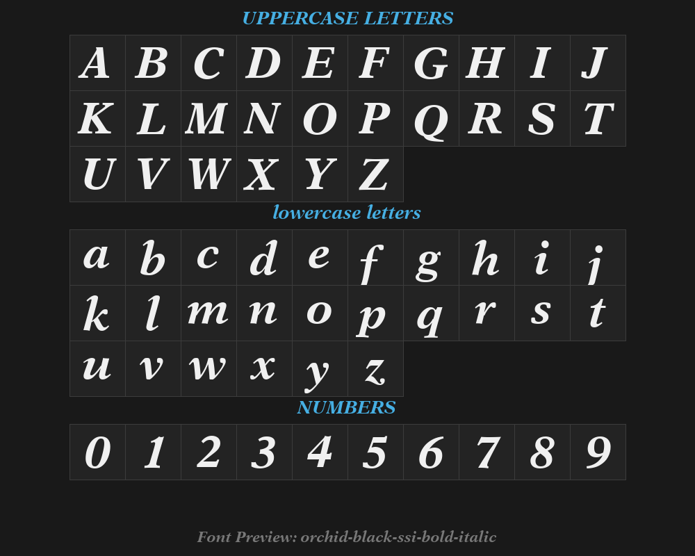orchid-black-ssi-bold-italicPreview
