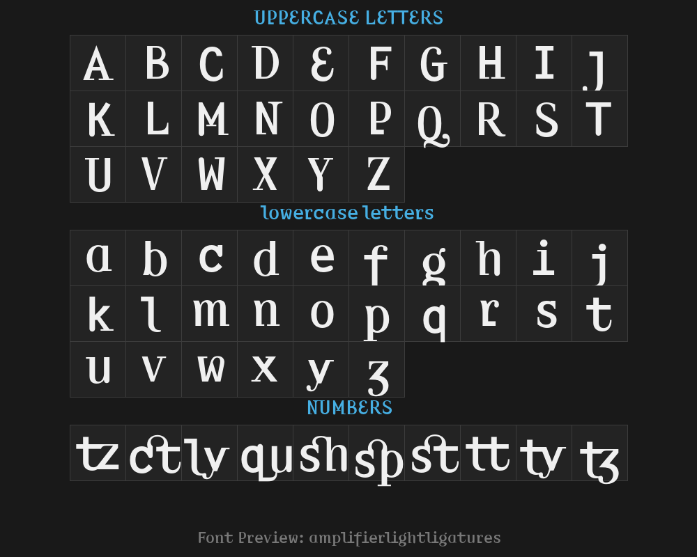 amplifierlightligaturesPreview