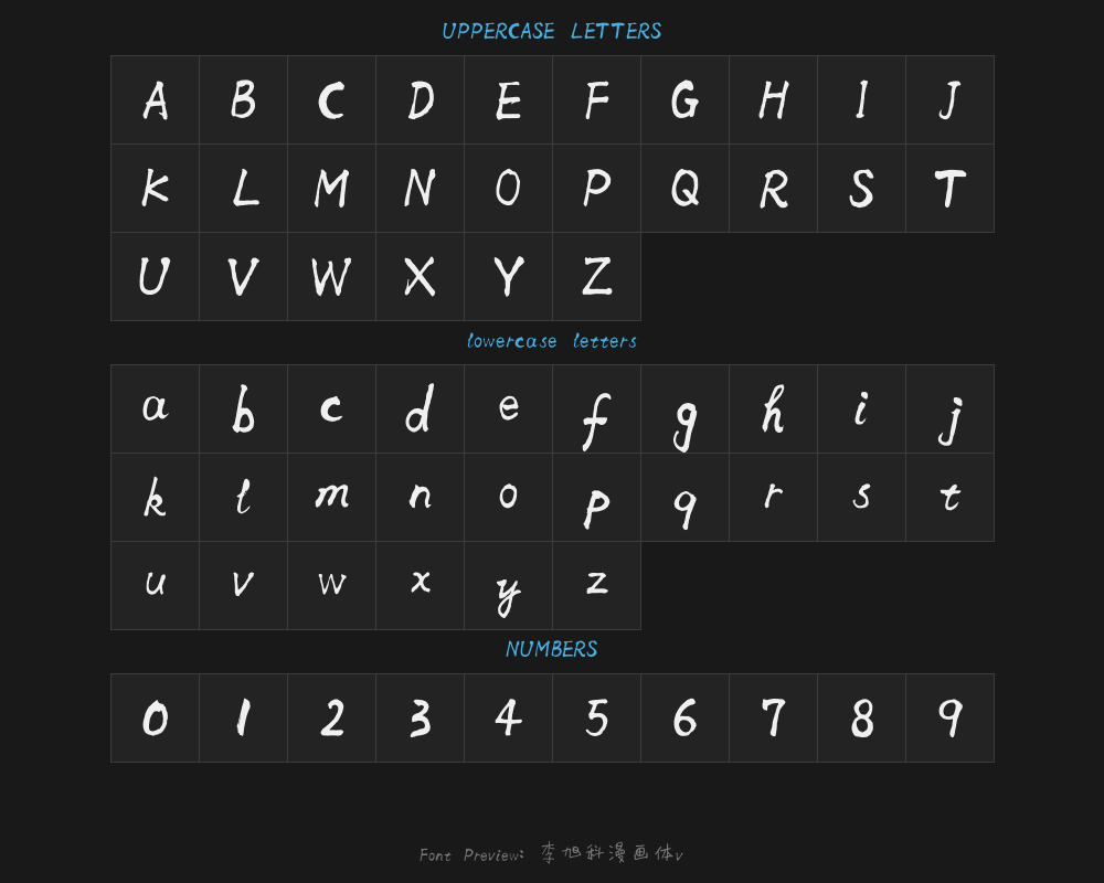 Li Xuke Comic Typeface v1Preview