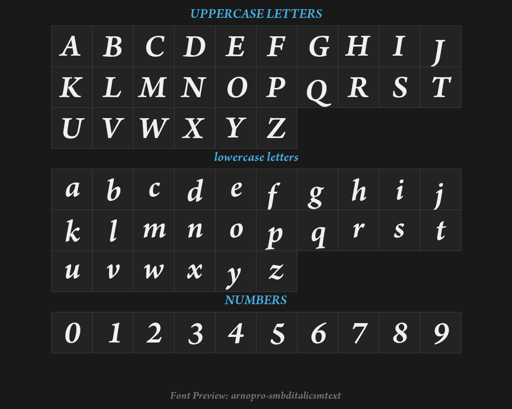 arnopro-smbditalicsmtextPreview
