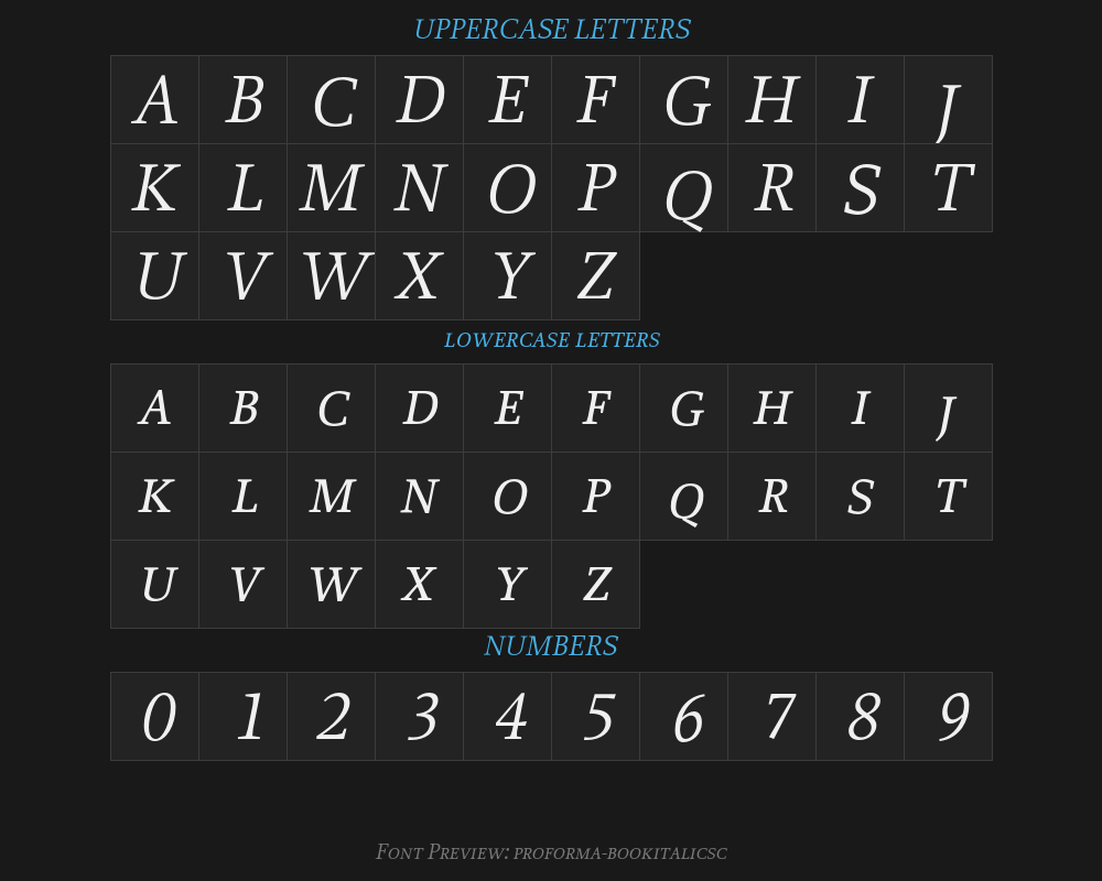 proforma-bookitalicscPreview