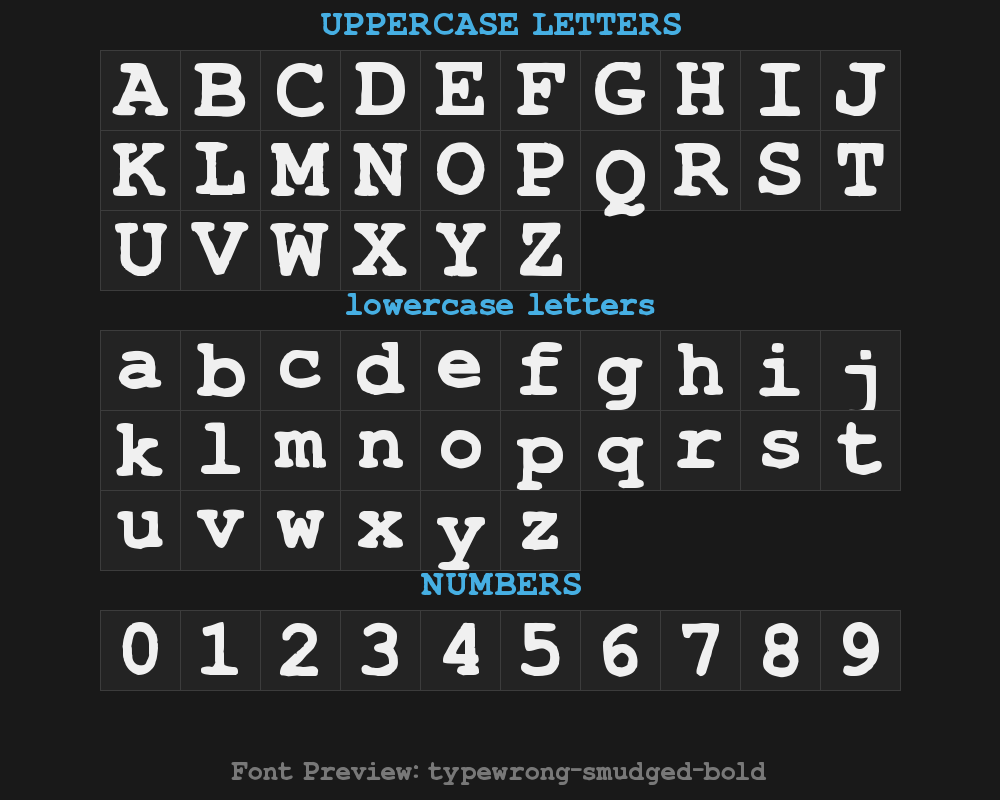 typewrong-smudged-boldPreview