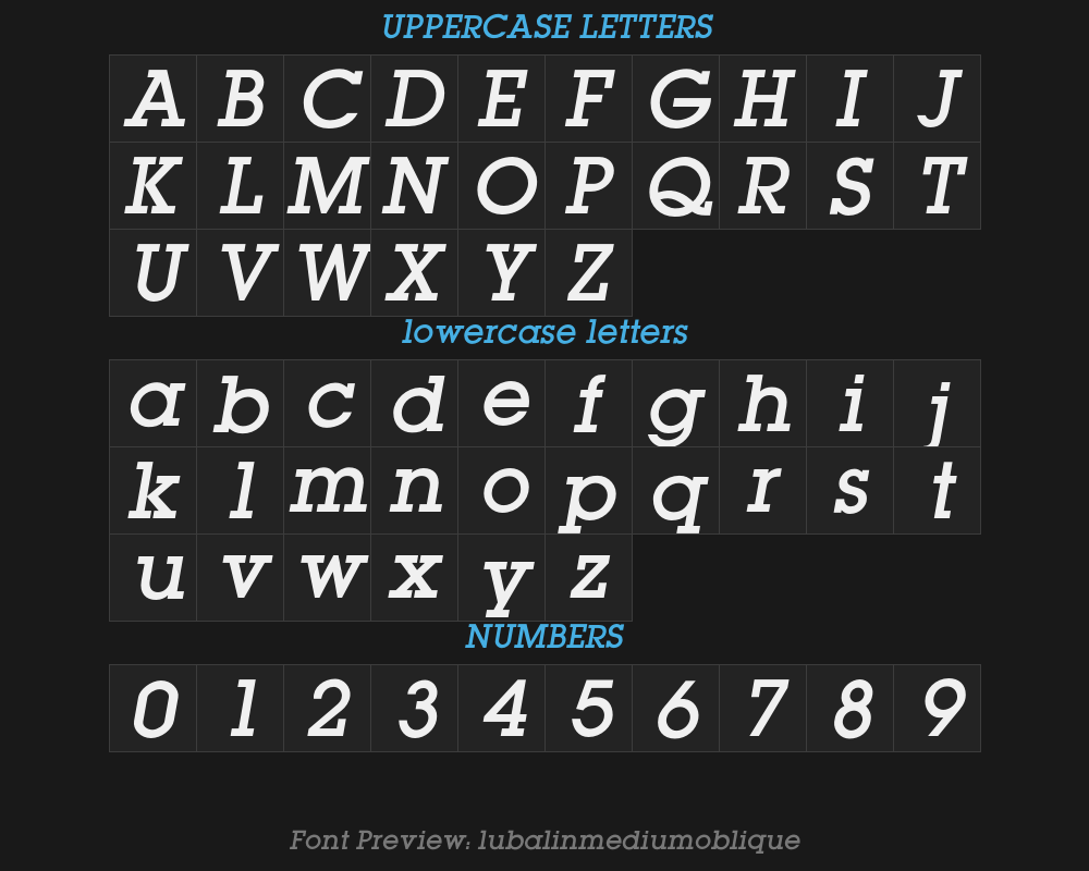 lubalinmediumobliquePreview