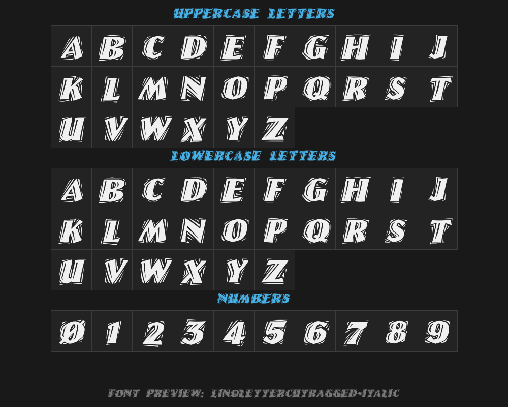 linolettercutragged-italicPreview