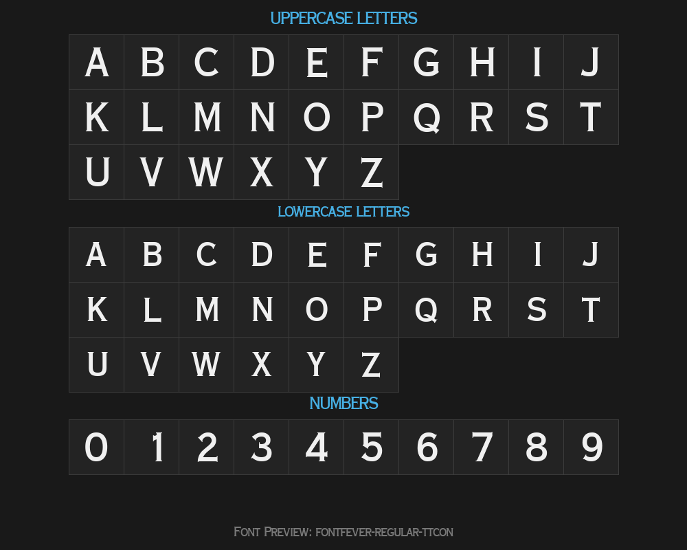 fontfever26-regular-ttconPreview