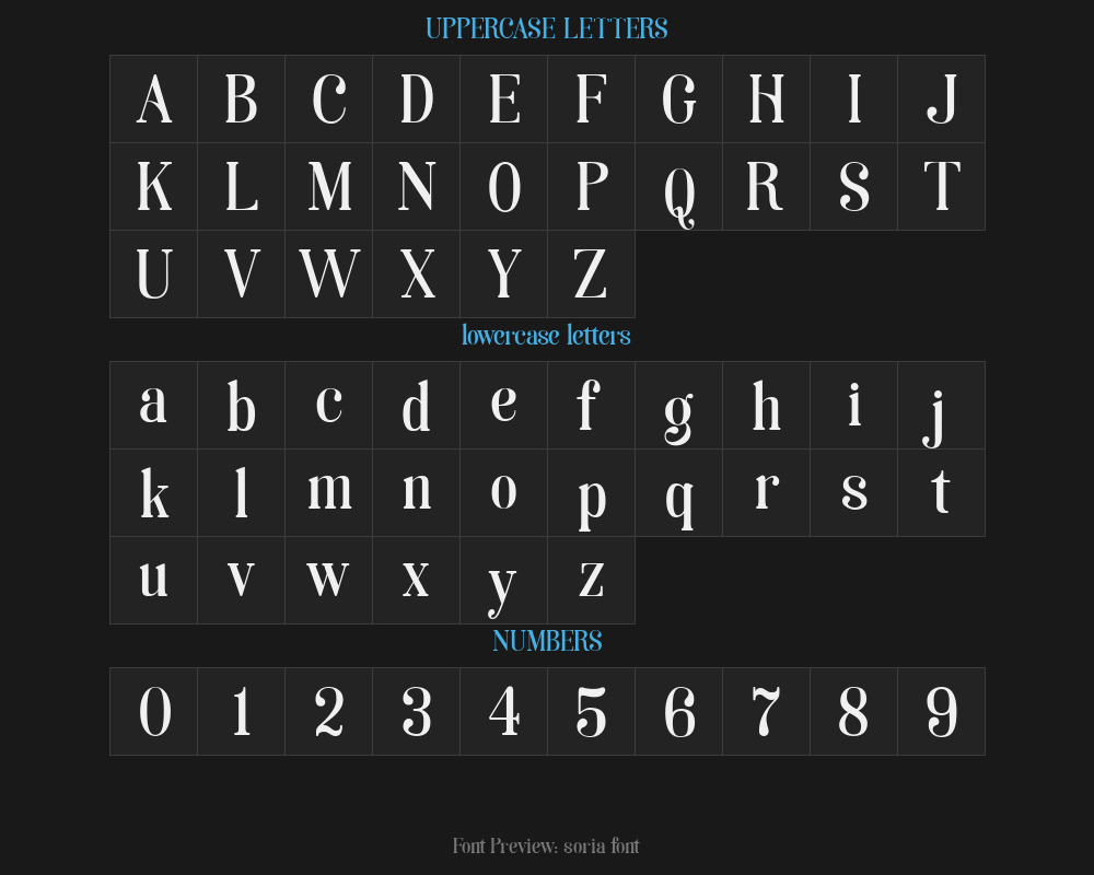 soria-fontPreview image