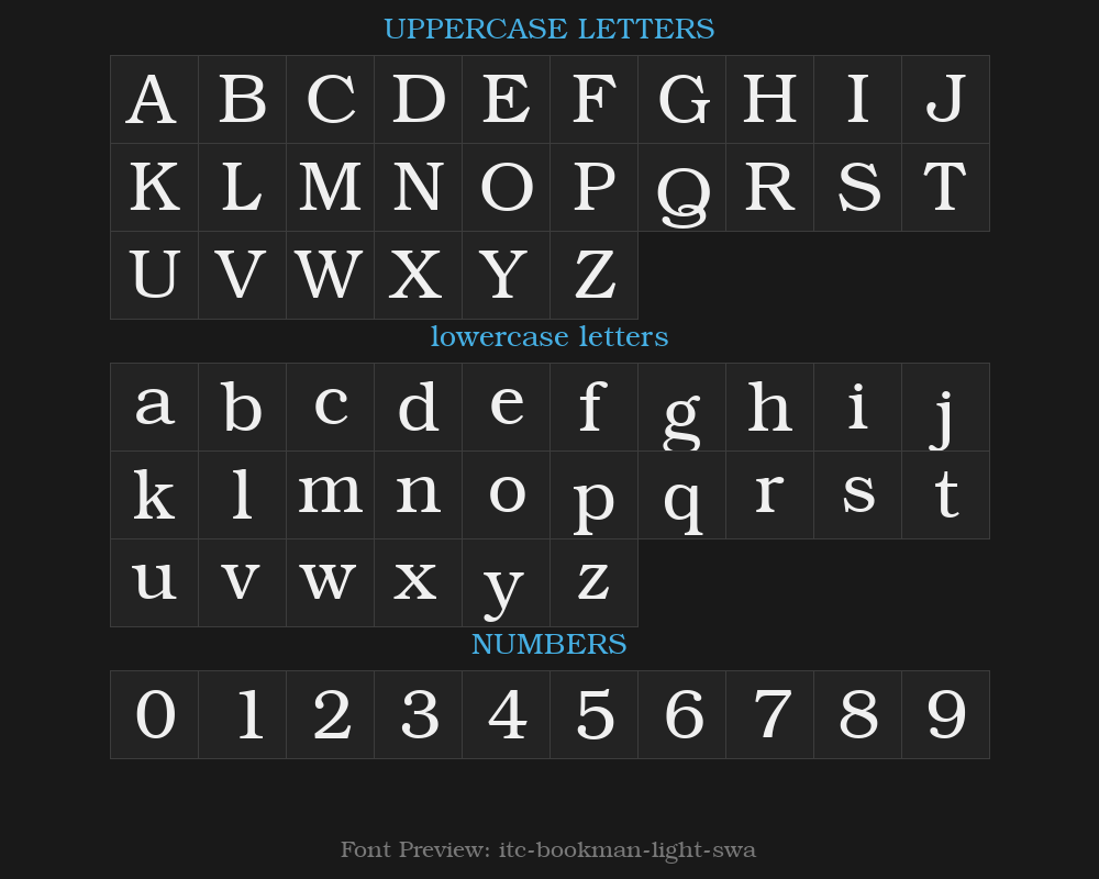 itc-bookman-light-swaPreview