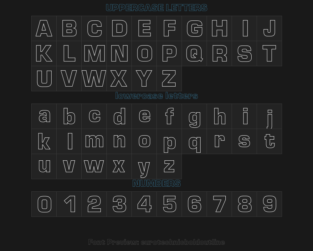 eurotechnicboldoutlinePreview