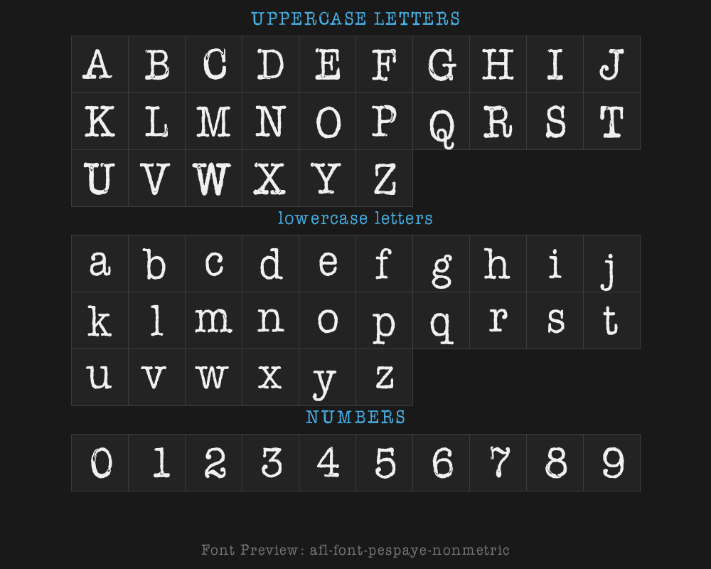 afl-font-pespaye-nonmetricPreview image