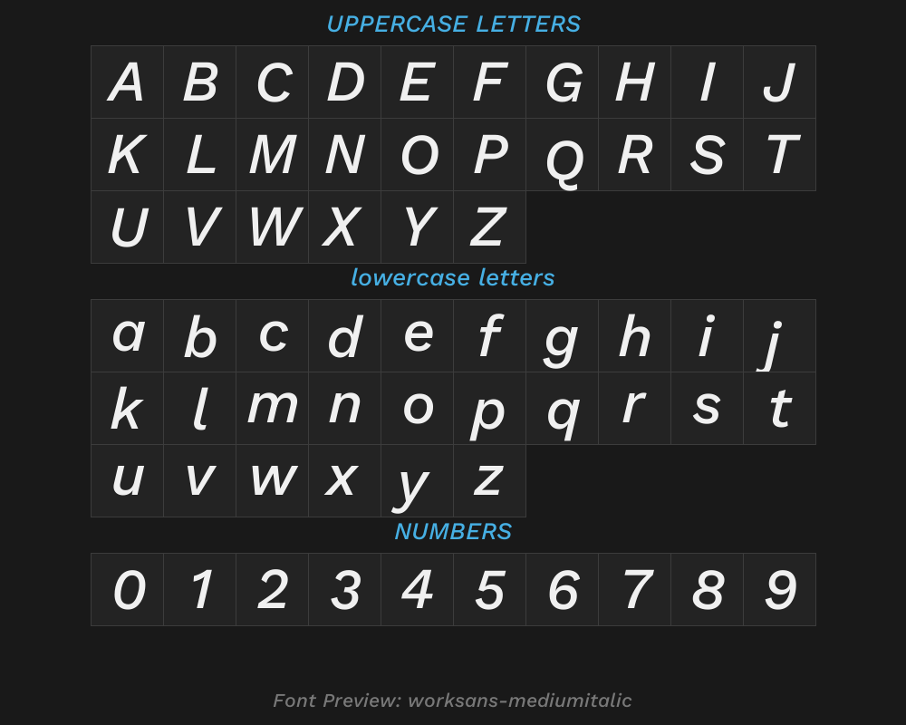 worksans-mediumitalicPreview