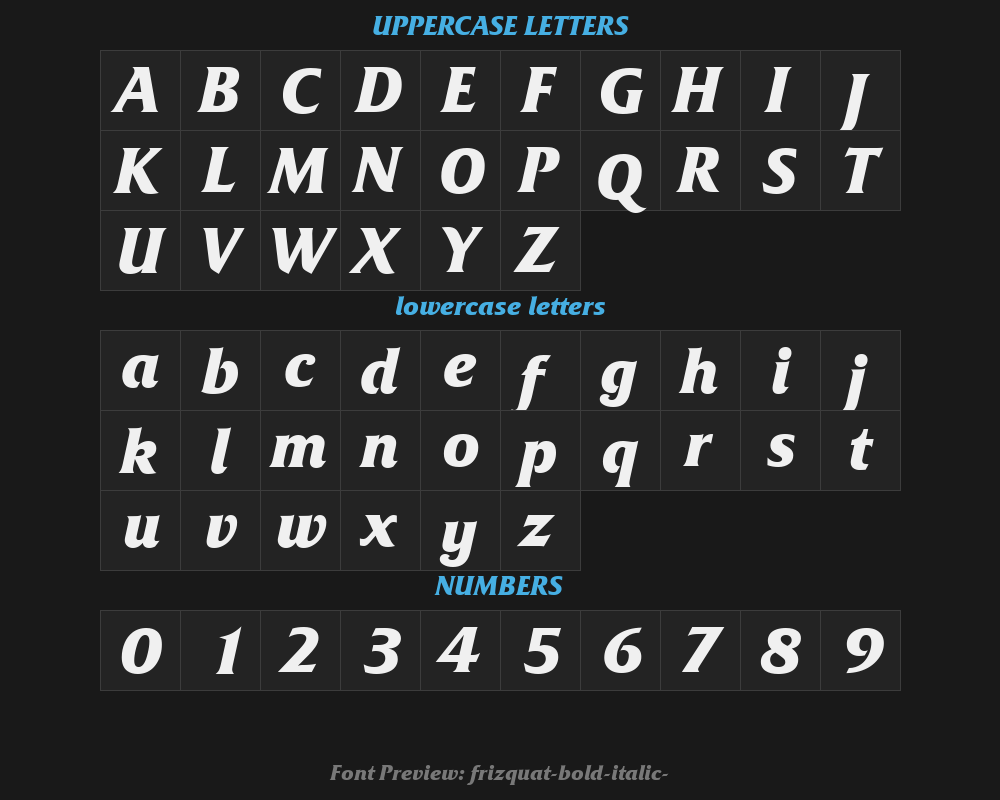 frizquat-bold-italic-Preview